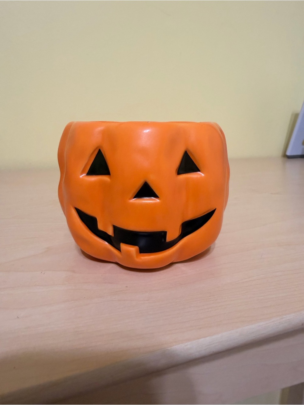Orange Halloween Jack-O'- candle